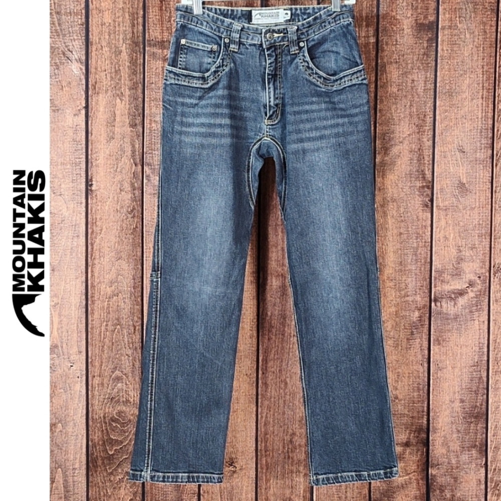 29x29 Mens Stretch Gussetted Crotch Relaxed Straight Fit Jeans